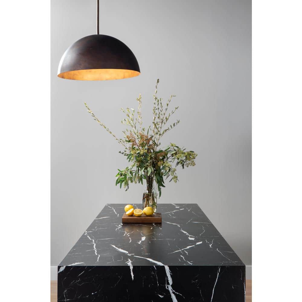 4 ft. x 8 ft. Laminate Sheet in 180fx Nero Marquina with SatinTouch Finish - Hercitys