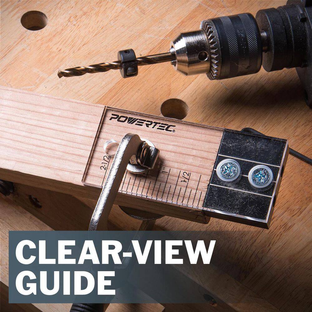 1/4 in. Dowel Drilling Jig W/ Alignment Marker, Cobalt Drill Bit, Split Ring Stop Collar and 1/4 in. Silver Shelf Pins - Hercitys