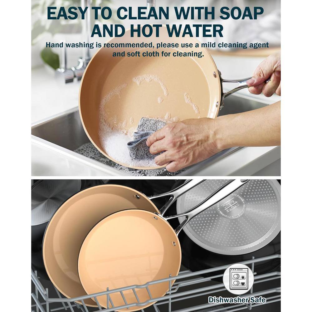 11 in. Hard Anodized Aluminum Nonstick Frying Pan, Black - Hercitys