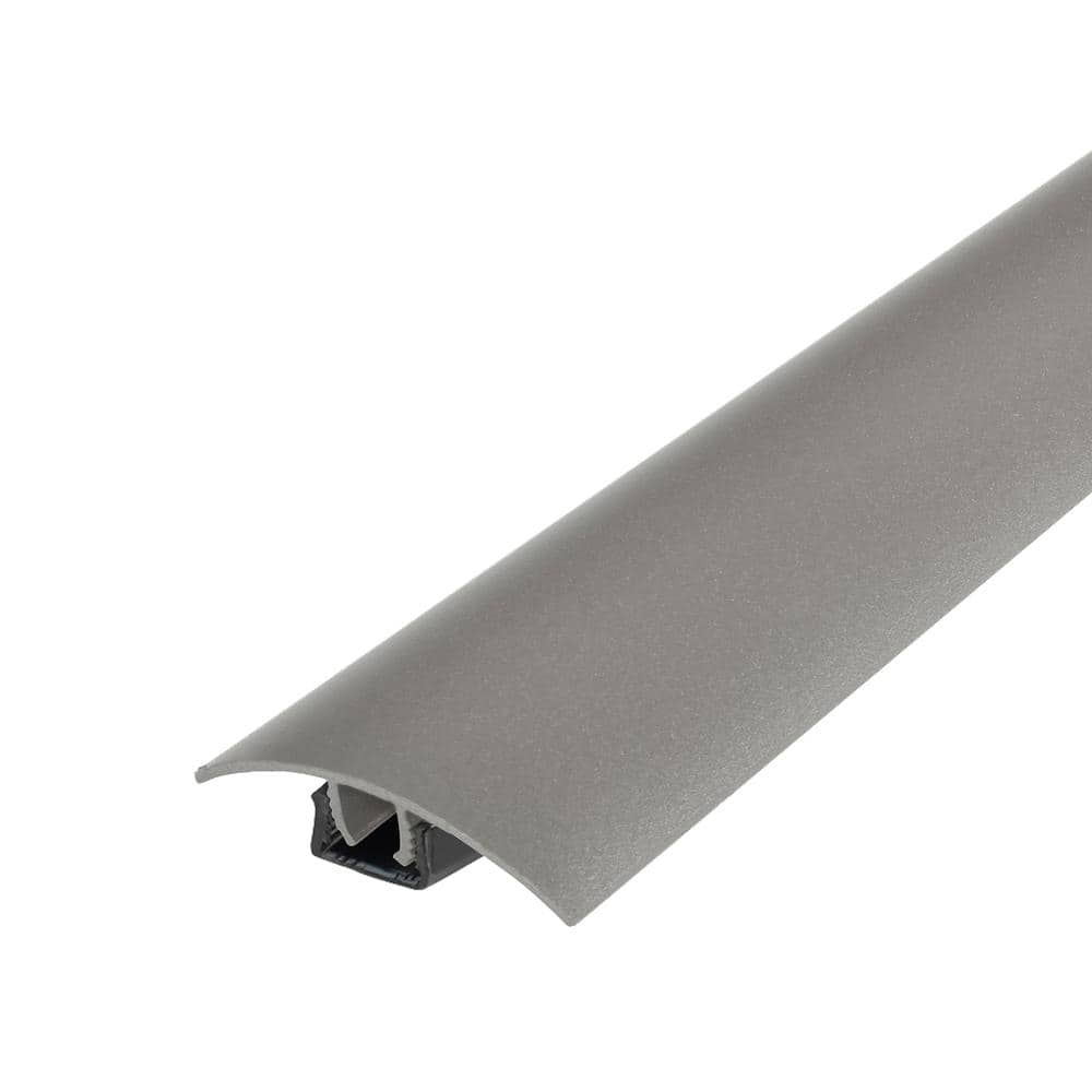 1 3/4 in. x 36 in. Warm Gray Aluminum CINCH T-Molding Transition Strip w/ Snaptrack - Hercitys