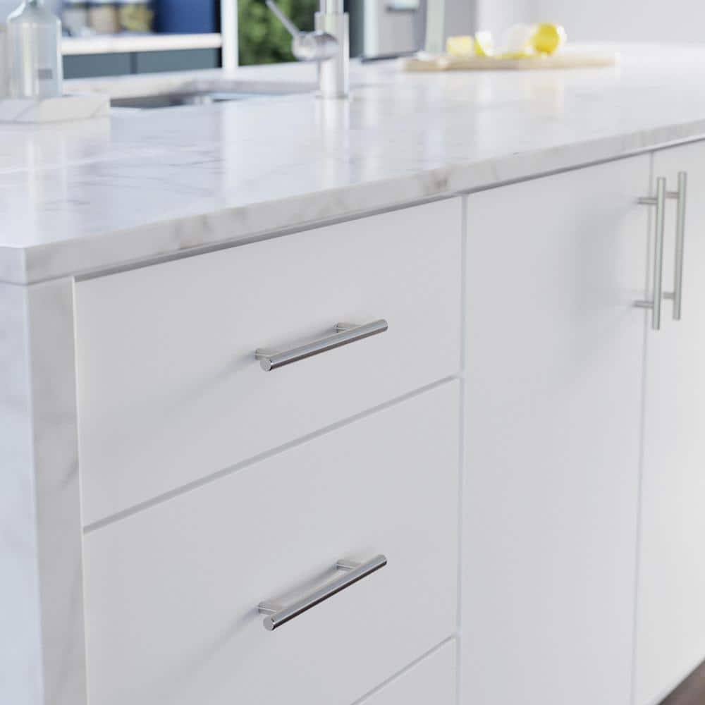 10-Pack Simple Bar 5-1/16 in. (128 mm) Modern Cabinet Drawer Pulls in Stainless Steel - Hercitys
