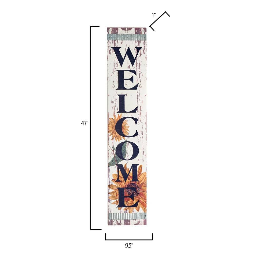 47 in. Home Decor Sunflower Welcome Sign - Hercitys