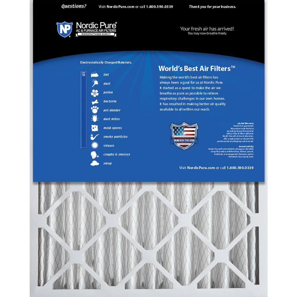 20 in. x 24 in. x 4 in. Allergen Pleated MERV 12 Air Filter (2-Pack) - Hercitys