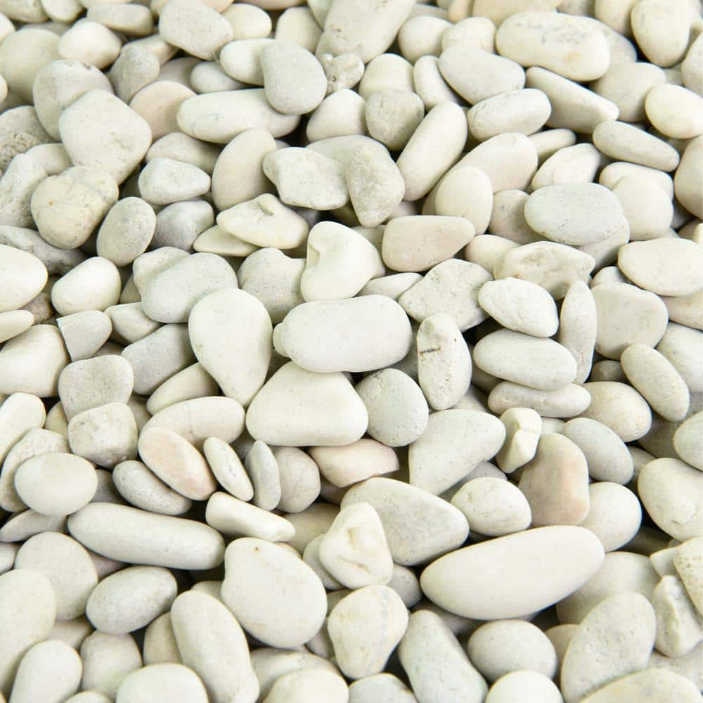 0.125 cu. ft. 3/8 in. – 5/8 in. 10 lbs. Polynesian White Landscape Rock for Gardens, Potted Plants and Terrariums - Hercitys