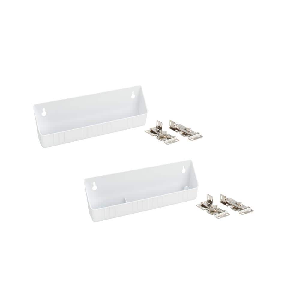 11 in. White Polymer LD Tip-Out Accessory Tray - Hercitys