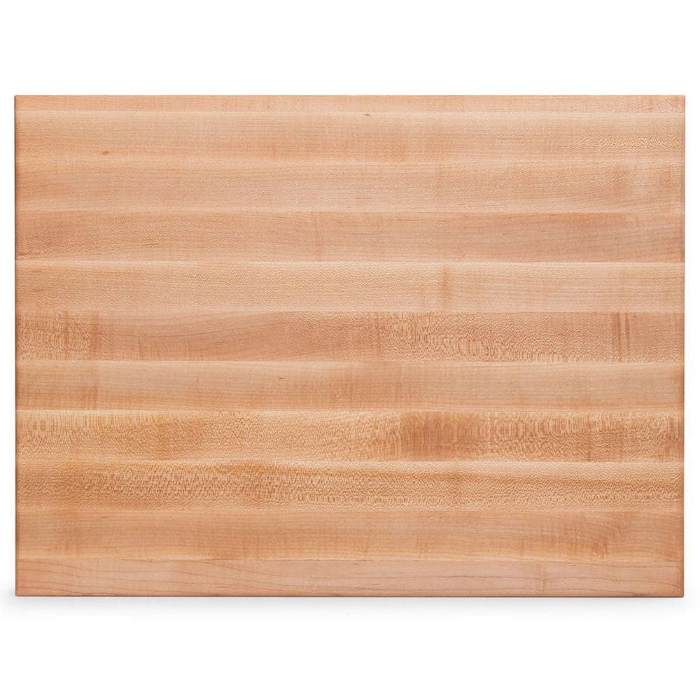 24 in. x 18 in. Edge Grain Maple Wood Reversible Cutting Board Block - Hercitys