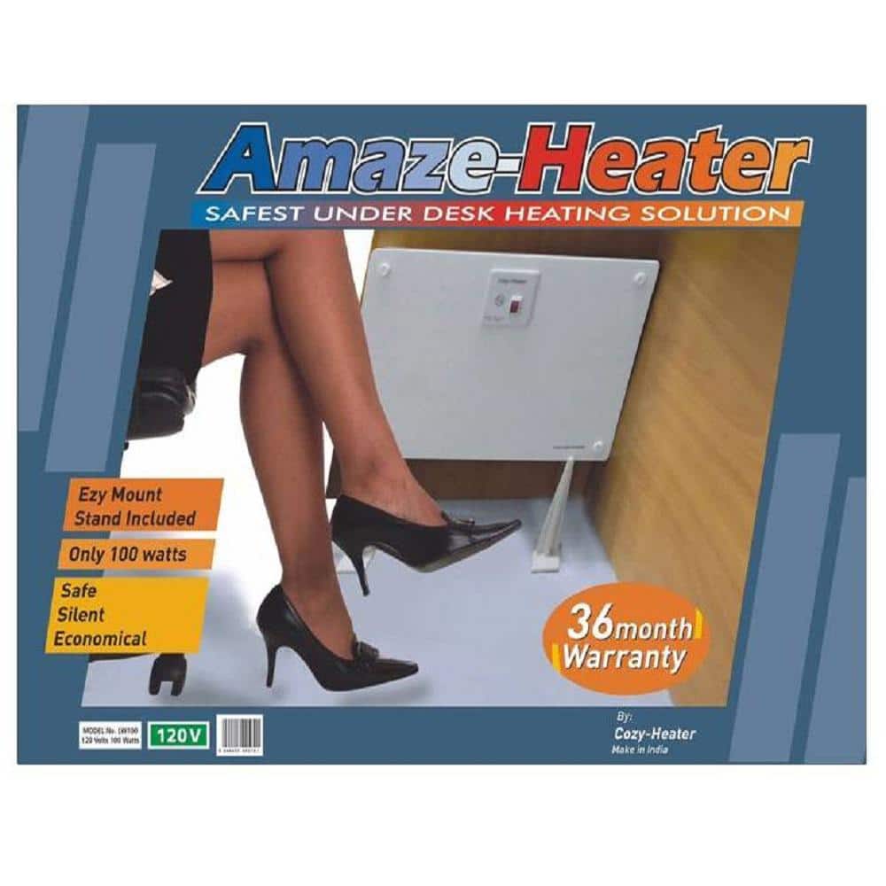 100-Watt Ceramic Electrical Under-Desk Space Heater - Hercitys
