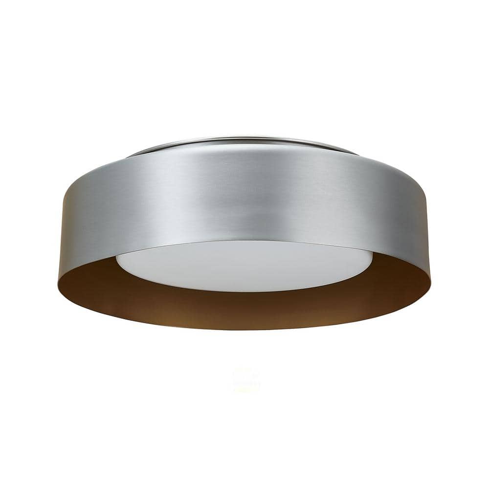 16 in. 3-Light Satin Nickel Flush Mount - Hercitys