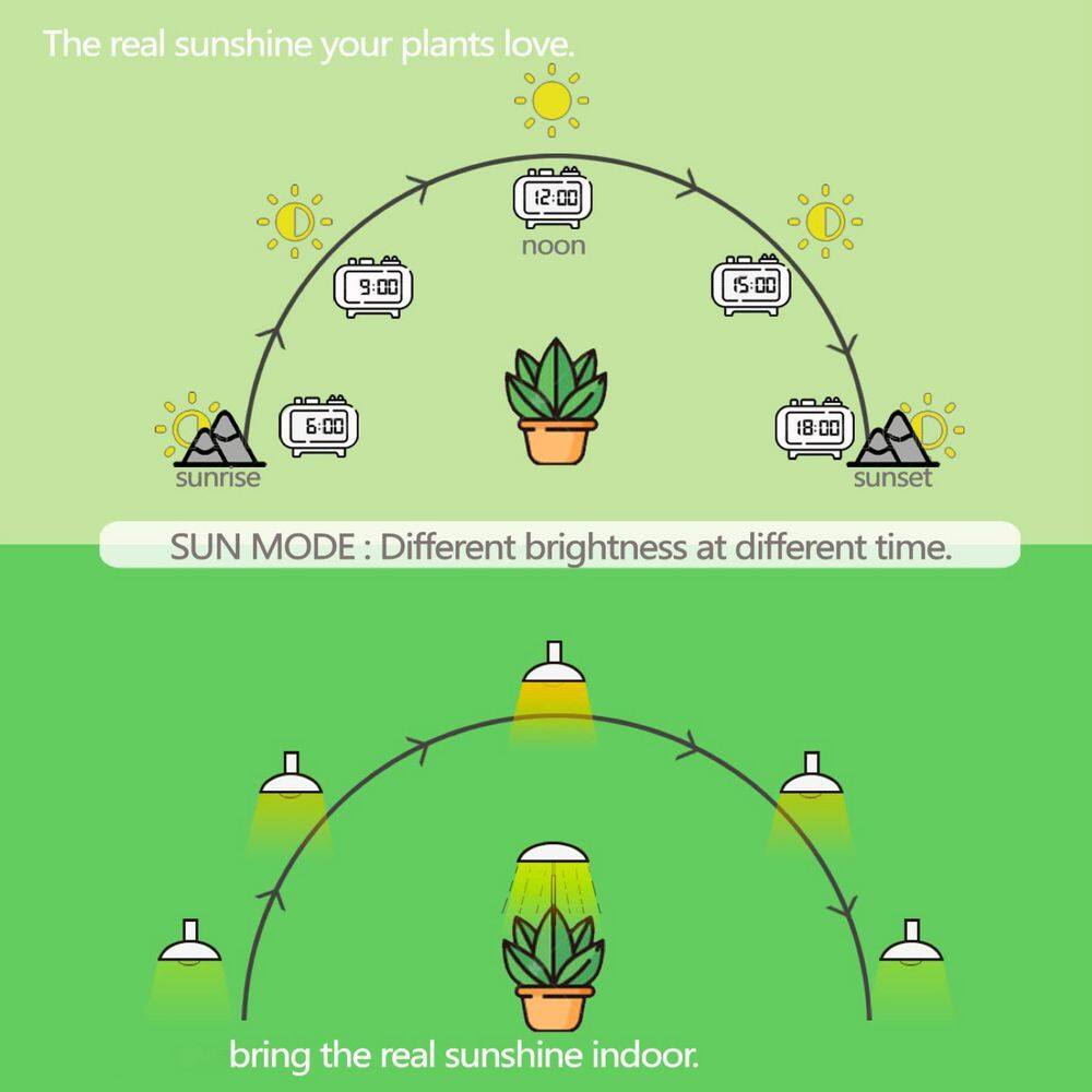 3 in. White Indoor Smart LED Grow Lights Bulb with Remote Controller, Sun Mode Built-in Daily Auto Timer 4500K 2 pieces - Hercitys