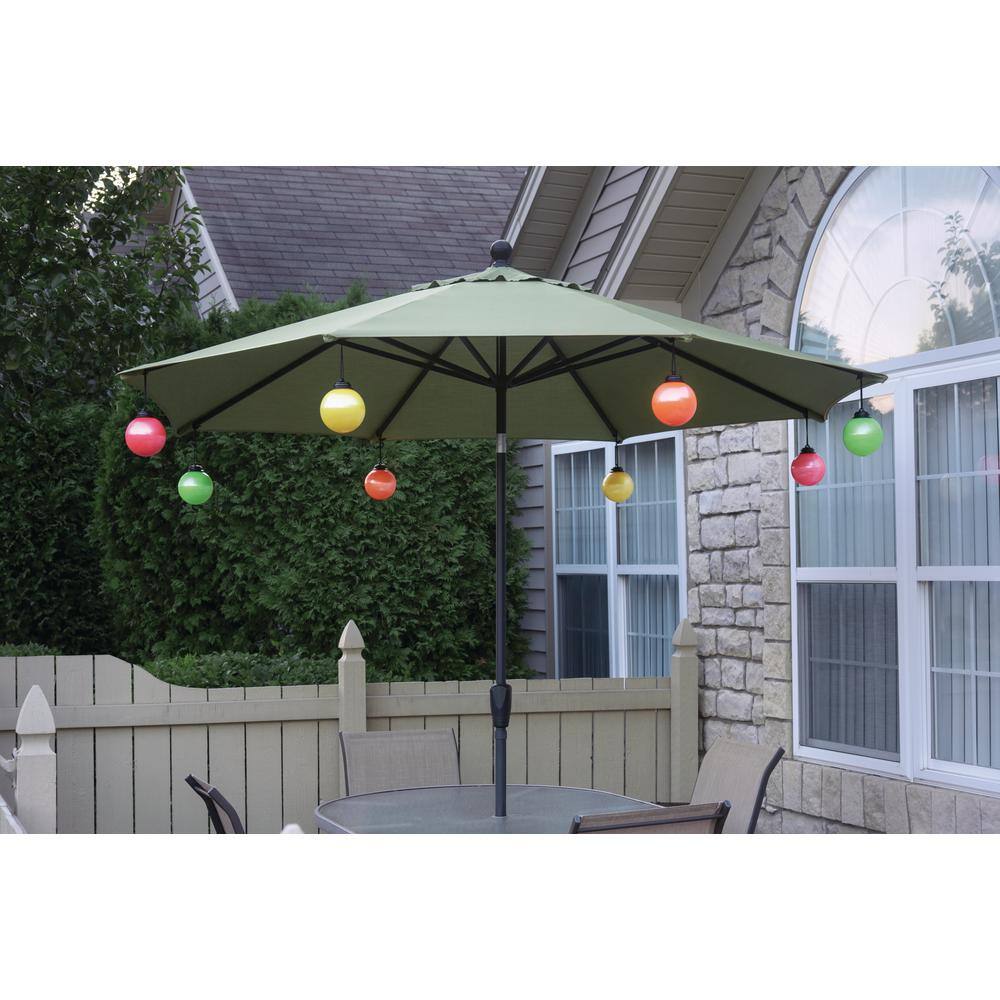 5 in. Green LED Hanging Patio Globe - Hercitys