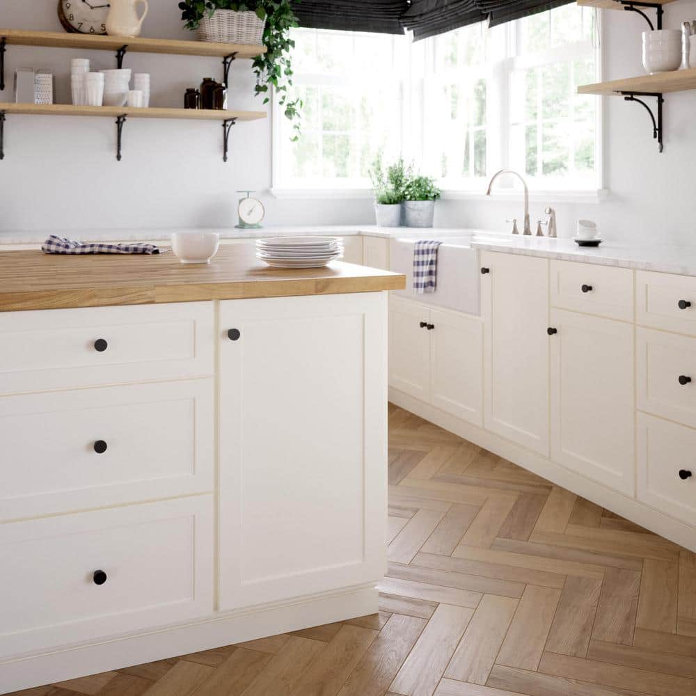 (10-Pack) Geometric Square Backplate 1-3/4 in. (45 mm) Modern Matte Black Round Cabinet Knobs with Backplate - Hercitys