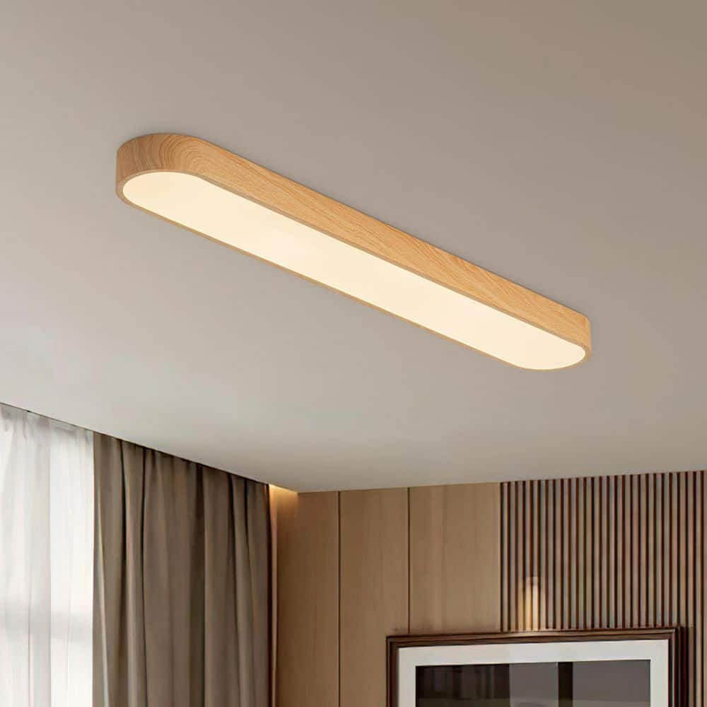 5.51 In. 41-Watt Modern Integrated LED Flush Mount with White Acrylic Shade Minimalist Modern Dimmable LED Ceiling Light - Hercitys