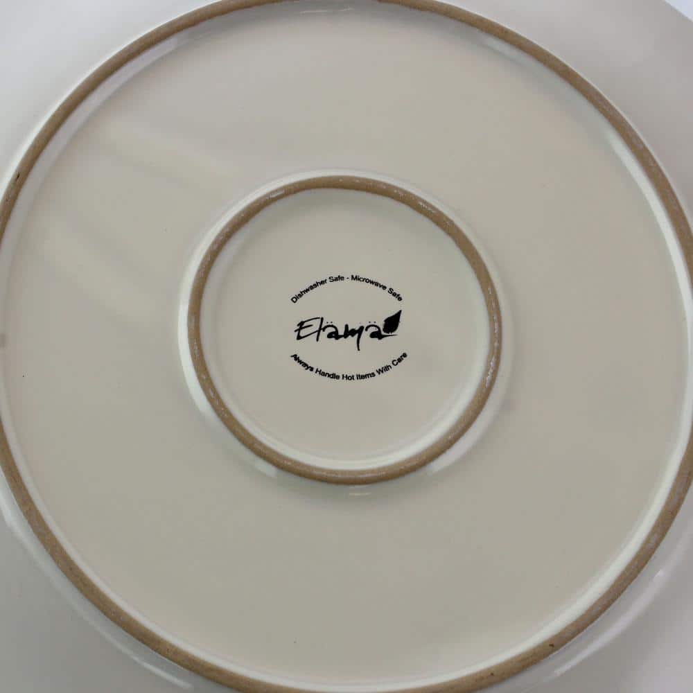 16-Piece Modern White Lace Stoneware Dinnerware Set (Service for 4) - Hercitys