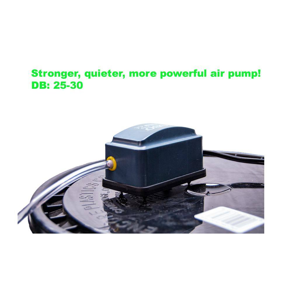 0.003 HP Single Valve Air Pump Kit with Air Stone and Check Valves - Hercitys