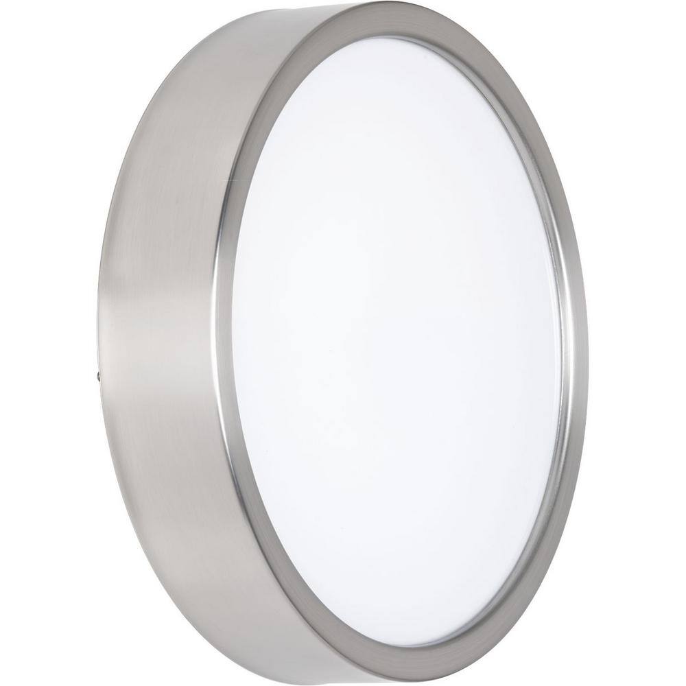 13 in. Portal 29-Watt Brushed Nickel Integrated LED Flush Mount - Hercitys