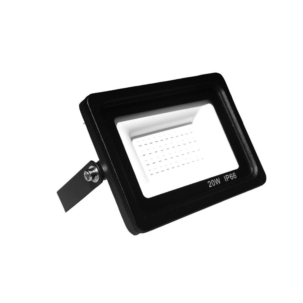 140-Watt Equivalent Integrated Black Outdoor LED Flood Light, 2400 Lumens, Security Light - Hercitys