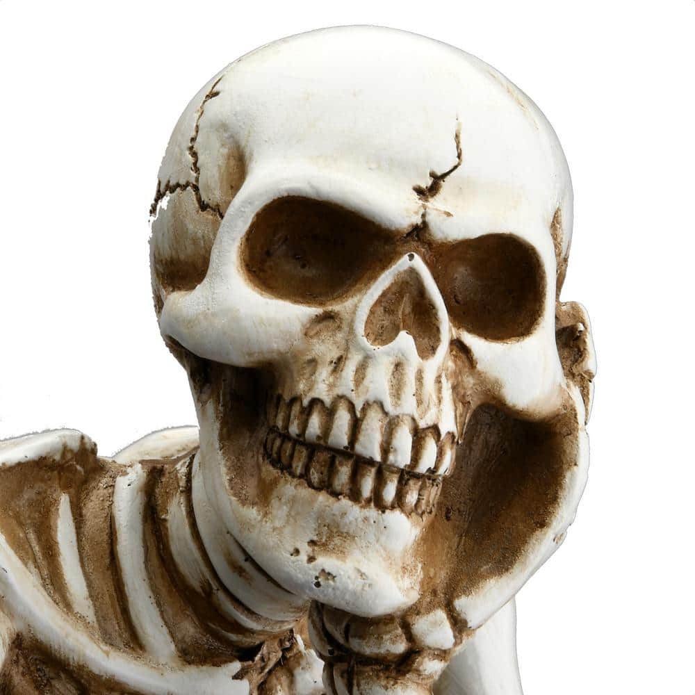 11 in. LED Lit Skeleton on Purple Galaxy Pumpkin, Battery Operated - Hercitys