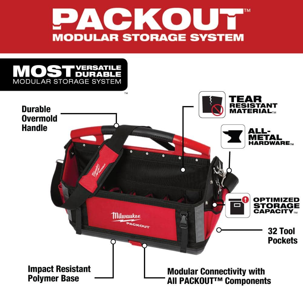 20 in. PACKOUT Tote with Tool Bag - Hercitys