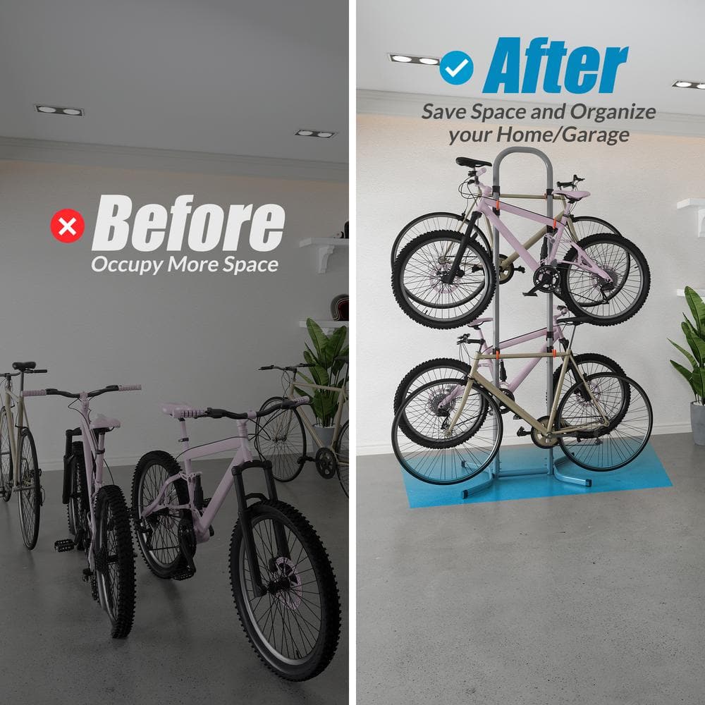 4-Bike Freestanding Vertical Rack - Hercitys