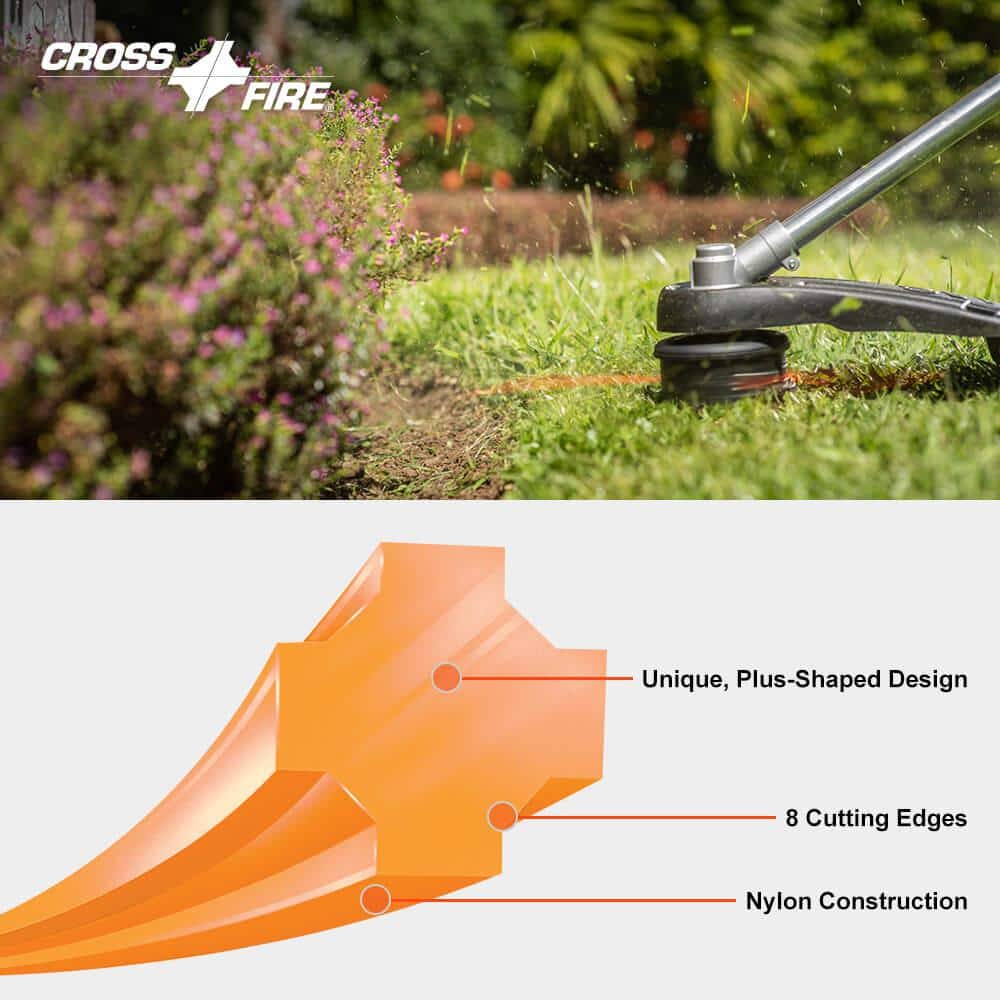 0.105 in. x 702 ft. Medium Spool Cross-Fire Trimmer Line - Hercitys