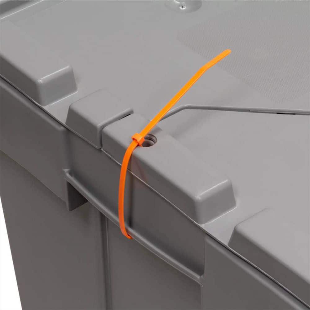 12 Gal. Attached Lid Container in Blue (6-Pack) - Hercitys