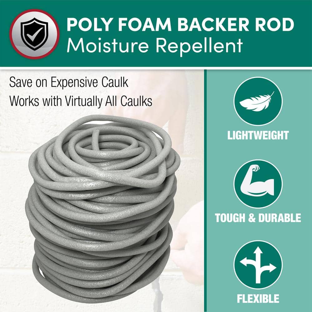 1/2 in. x 250 ft. Grey Poly Foam Caulk Saver Contractor Pack - Hercitys