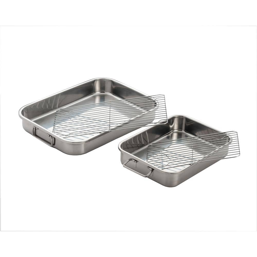 4-Piece All-In-One Lasagna Pan and Roaster with Rack - Hercitys