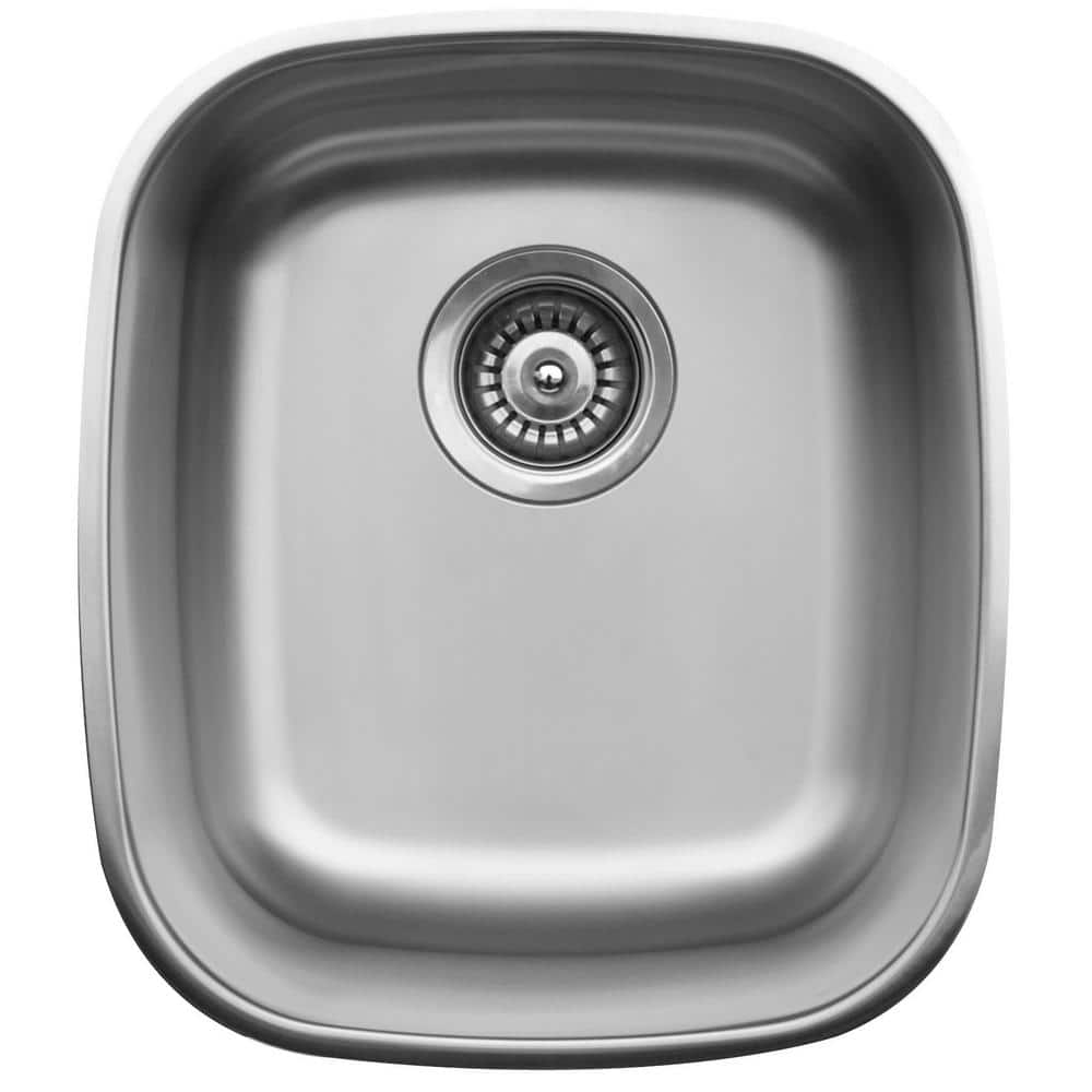 18-Gauge Stainless Steel 15 in. 0-Hole Undermount Bar Sink - Hercitys