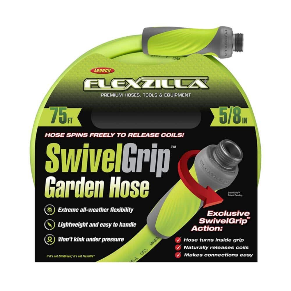5/8 in. x 75 ft. Zilla Green Hybrid Polymer Garden Hose - Hercitys