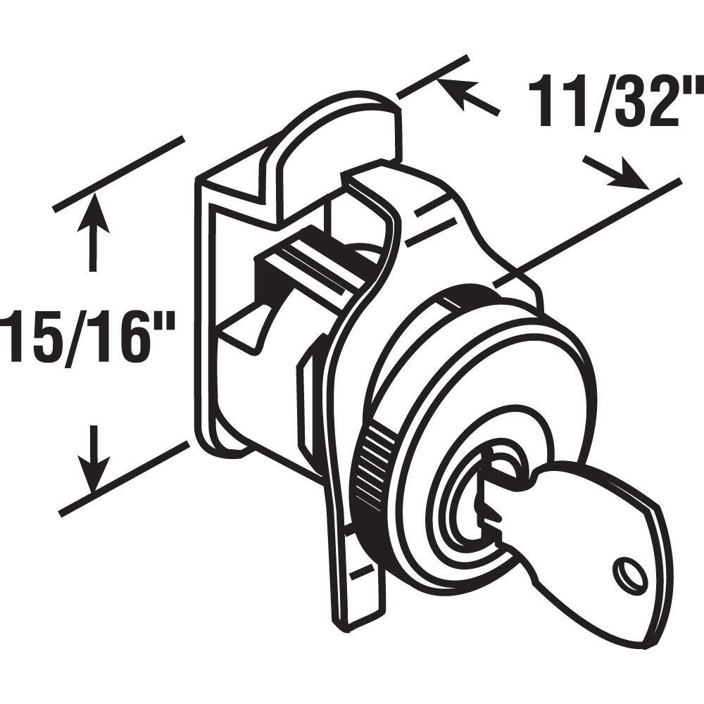 5-Pin Tumbler Diecast Nickel-Plated Mailbox Lock, Florence - Hercitys