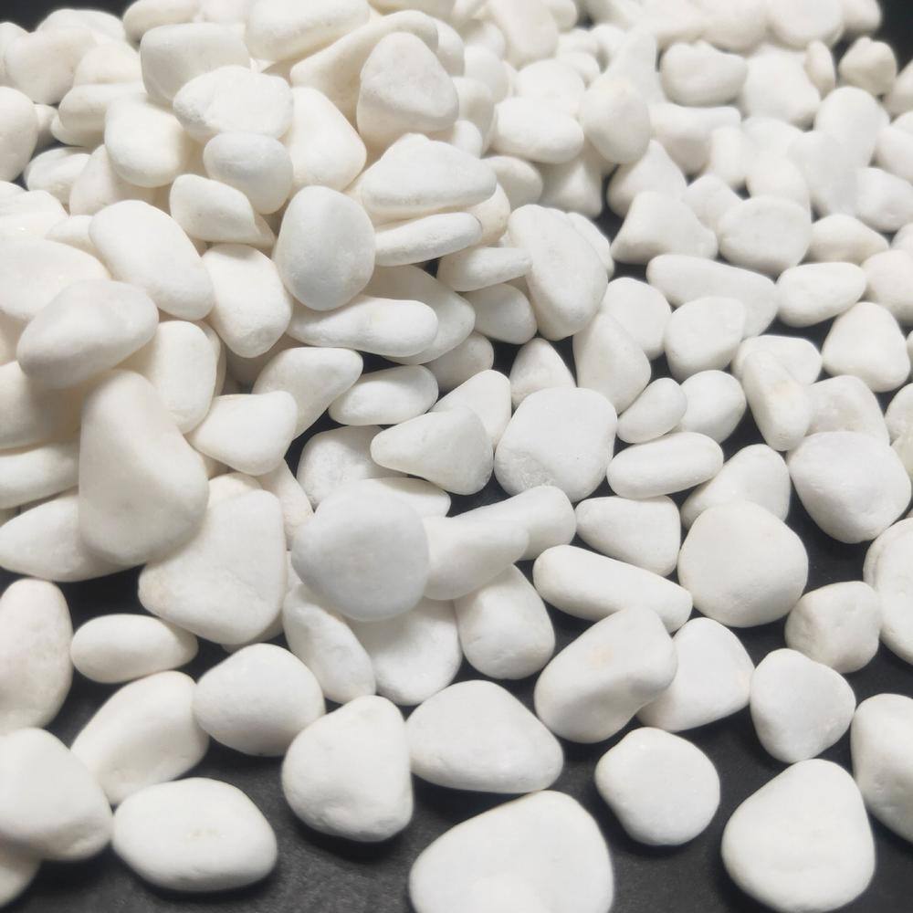 0.40 cu. ft. 1 in. to 3 in. 30 lbs. Grade A White Polished River Pebbles - Hercitys