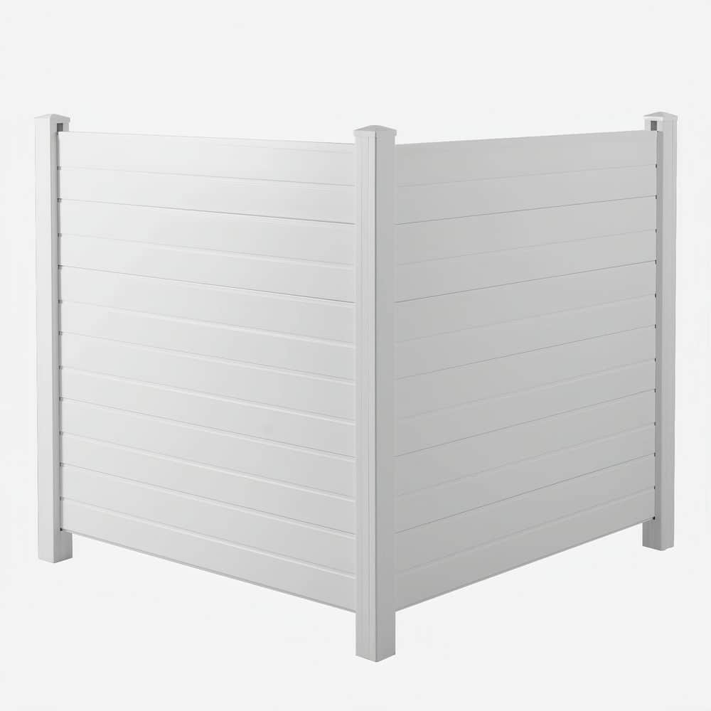 50 in. W x 50 in. H 2-Panels Vinyl Fence Privacy Screen - Hercitys