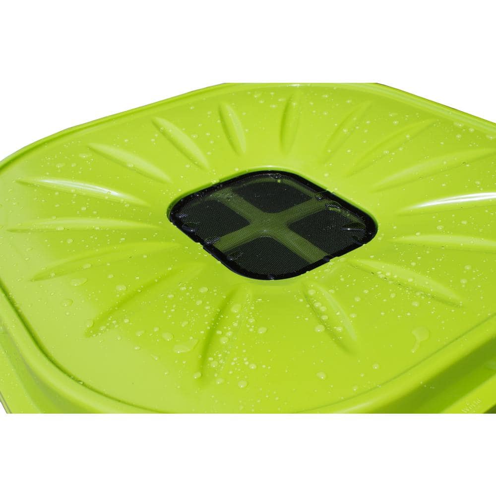 55 Gal. Rain Barrel Green with Brass Spigot - Hercitys