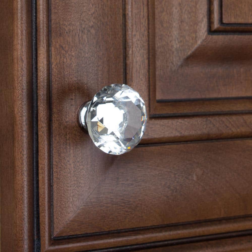 1-1/8 in. Dia Crystal K9  Diamond Shape Cabinet Knob (10-Pack) - Hercitys