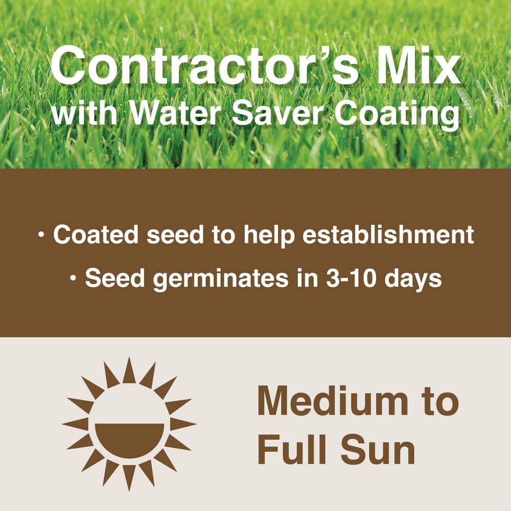 20 lbs. Contractor’s Grass Seed Southern Mix with Water Saver Seed Coating - Hercitys