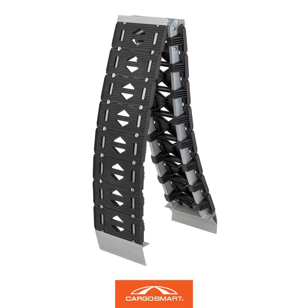 12 in. W x 90 in. L 750 lb. Capacity Hybrid S-Curve Centerfold Truck Loading Ramp (Includes 1 Ramp) - Hercitys