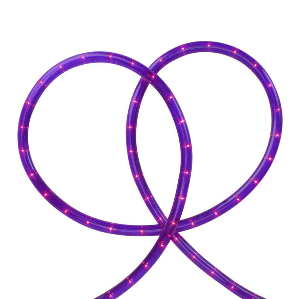 18 ft. Purple Incandescent Indoor/Outdoor Christmas Rope Lights with 1 in. Bulb Spacing - Hercitys