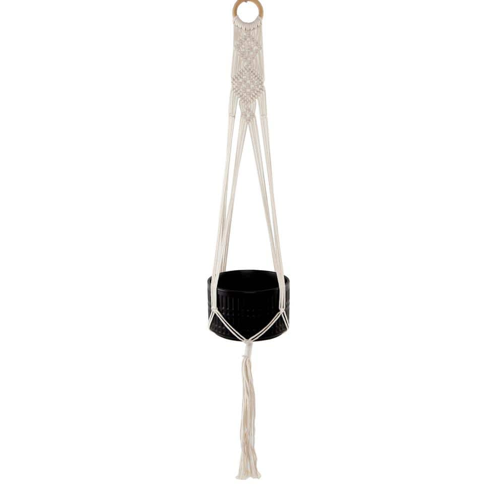 43 in. Cotton Hanging Macrame Plant Hanger - Hercitys