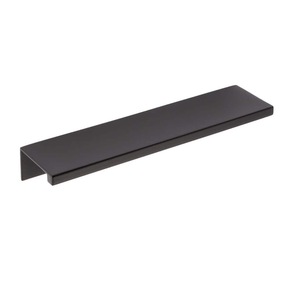 10-Pack Ethan 4 in. (102 mm) Center-to-Center Matte Black Edge Drawer Pull - Hercitys