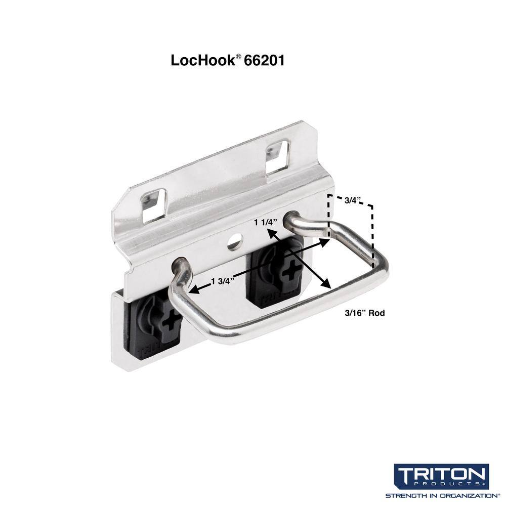 1-3/4 in. I.D. Stainless Steel Closed Hammer/Pliers Holder Pegboard Hook for Stainless Steel LocBoard (2-Pack) - Hercitys