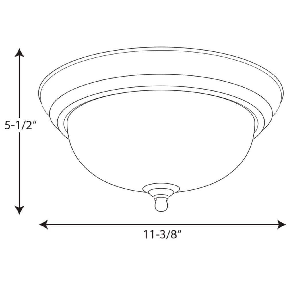1-Light Brushed Nickel Flush Mount - Hercitys