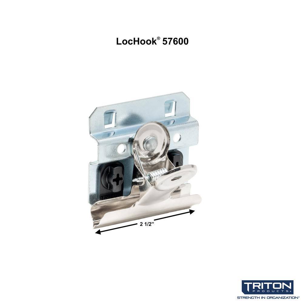 0.5 in. L Capacity Silver Steel Heavy-Duty Tight Sealing or Holding Grip Clip Pegboard Hook for LocBoard (3-Pack) - Hercitys