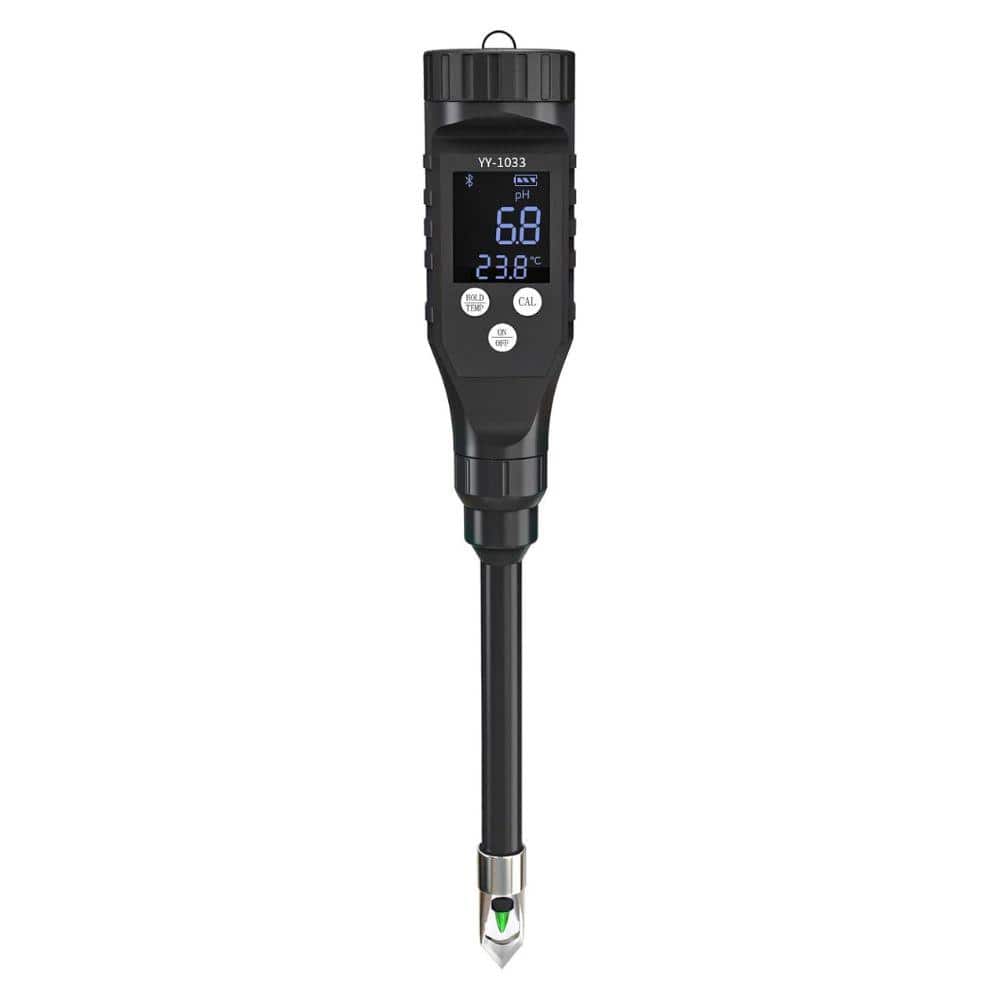 2-IN-1 Soil pH Meter Digital Tester with Stainless Steel Electrode LCD Display and Easy Calibration for Hydroponics - Hercitys