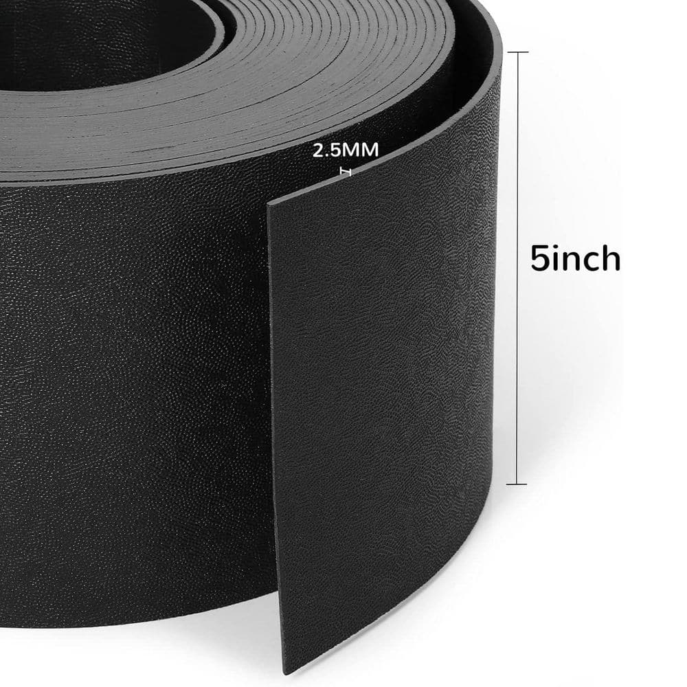 40 ft. x 0.1 in. x 5 in. Black Polyethylene Edging with Stakes - Hercitys