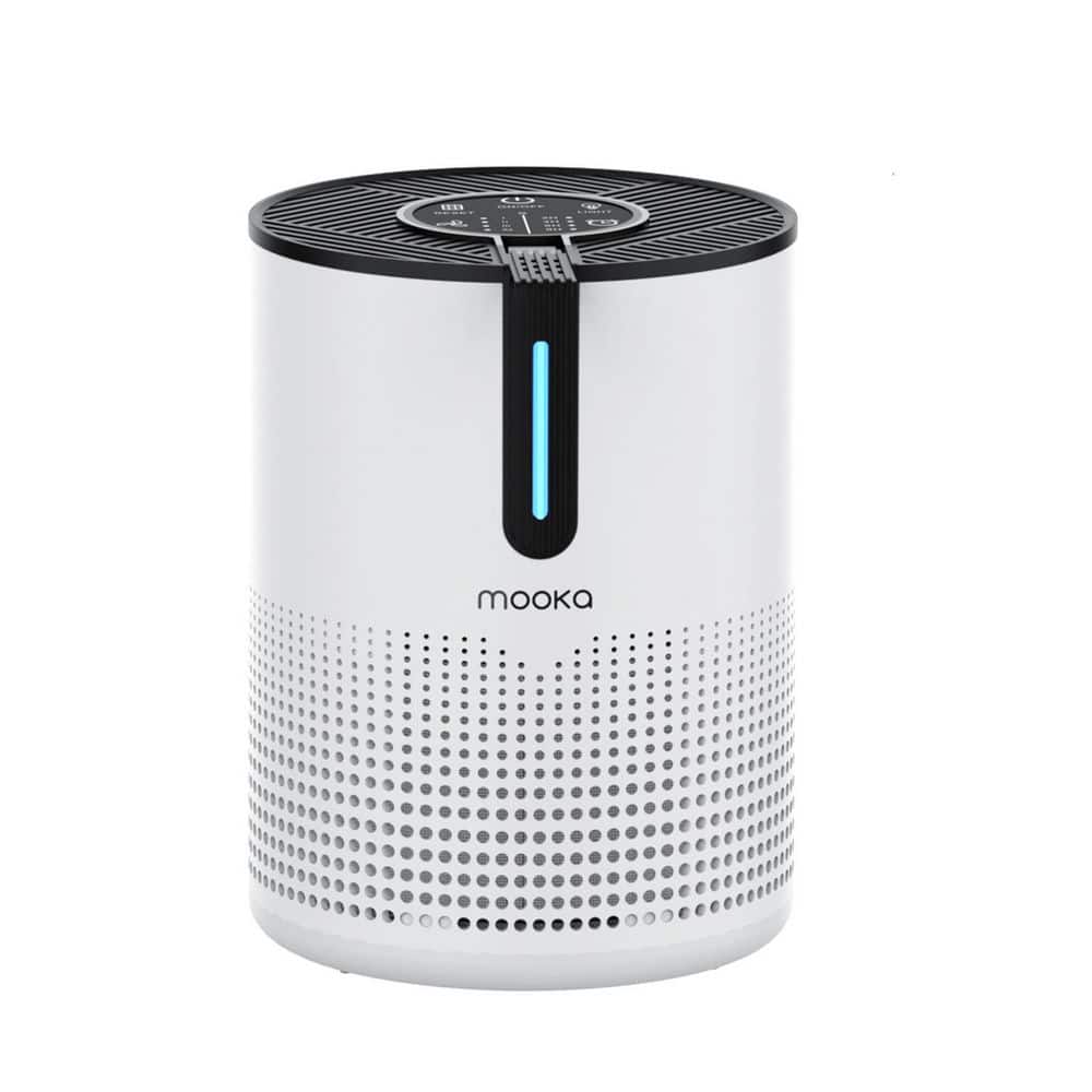430 sq. ft. 4-Speed Mode H13 True HEPA Personal Air Purifier in White, w/ Timer, Ultra Quiet, Remove Smoke, Odor, Dander - Hercitys