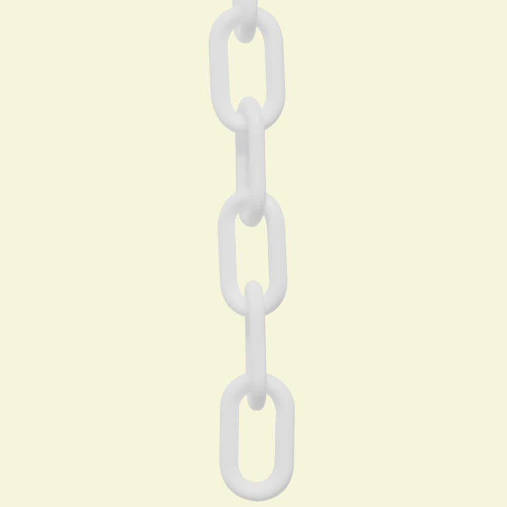 3 in. (#10 mm to 76 mm) x 25 ft. Plastic Chain in White - Hercitys