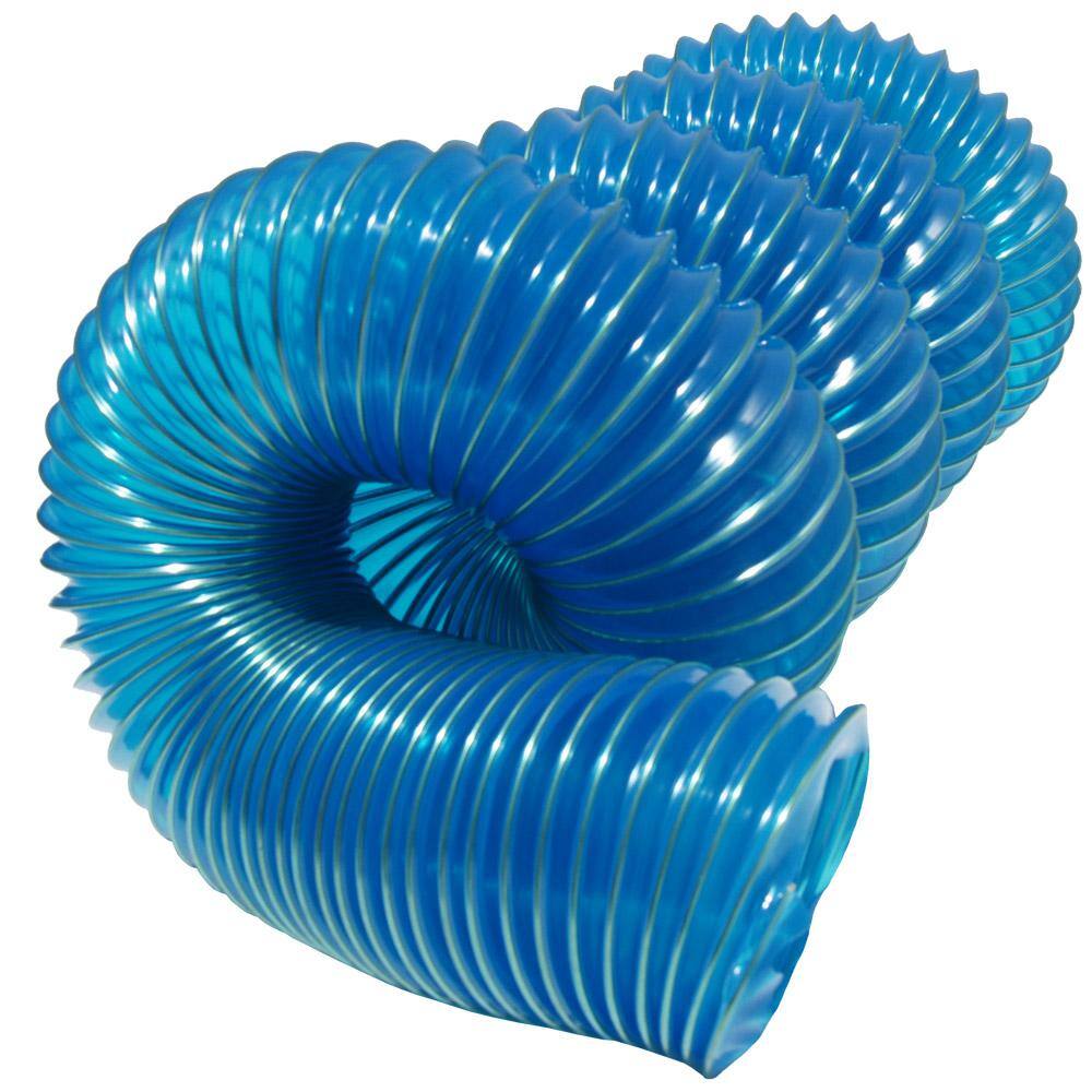 1.75 in. D x 12 ft. PVC Flexduct Coil Flexible Ducting in Blue - Hercitys