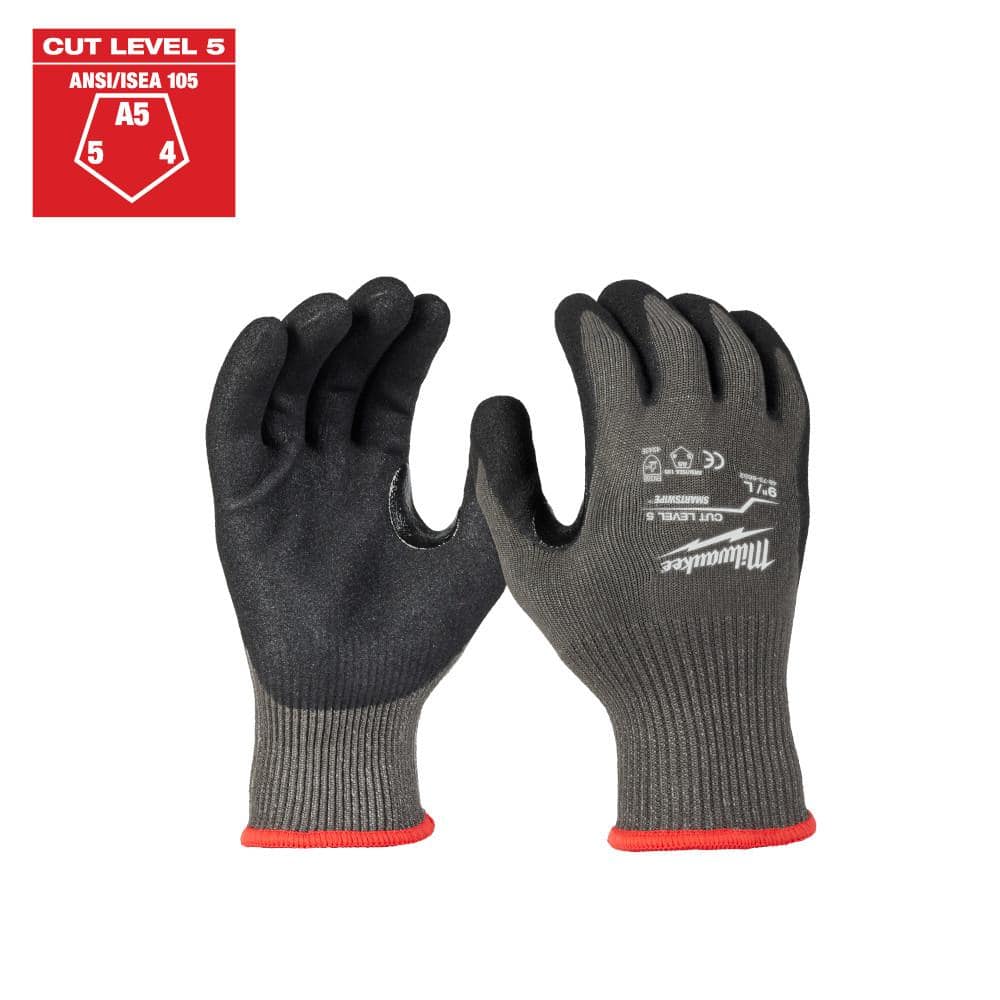2X-Large Gray Level 5 Cut Resistant Nitrile Dipped Gloves - Hercitys
