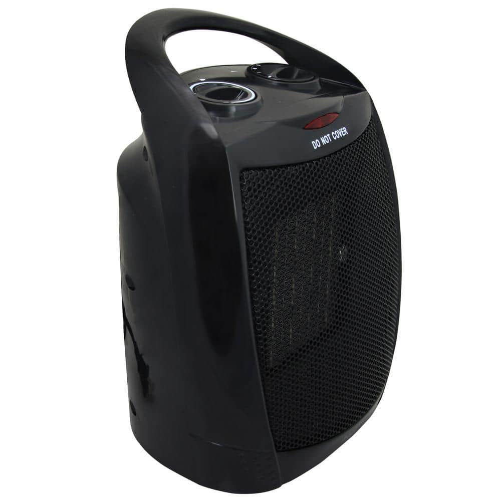 1,500-Watt 2-Settings Electric Portable Ceramic Heater with Adjustable Thermostat - Hercitys