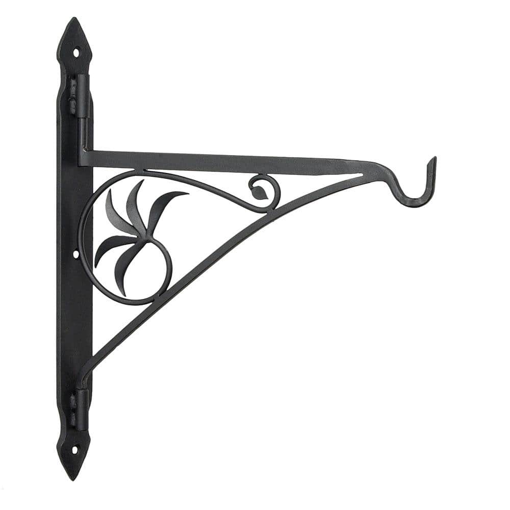 18 in. L Black Decorative Fireplace Crane with Swivel Arm - Hercitys